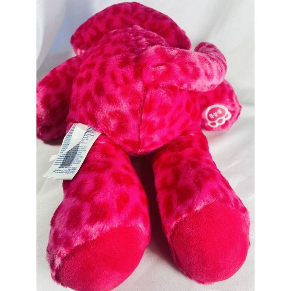 16" BUILD A BEAR PINK Sweet Scent LEOPARD Spots CAT STUFFED ANIMAL PLUSH TOY BAB - Picture 5 of 11